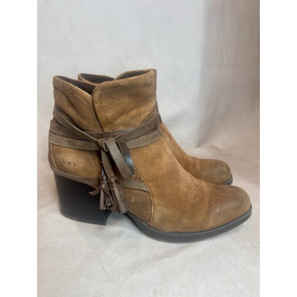 b.o.c Born Brown Suede Boho Tassel Booties Women’s Size 7